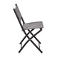 Gray |#| 2 Pack Commercial Outdoor Flex Comfort Folding Chair with Metal Frame in Gray