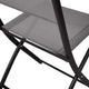 Gray |#| 2 Pack Commercial Outdoor Flex Comfort Folding Chair with Metal Frame in Gray