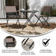 Brown |#| 2 Pack Commercial Outdoor Flex Comfort Folding Chair with Metal Frame in Brown