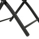 Black |#| 2 Pack Commercial Outdoor Flex Comfort Folding Chair with Metal Frame in Black