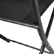 Black |#| 2 Pack Commercial Outdoor Flex Comfort Folding Chair with Metal Frame in Black