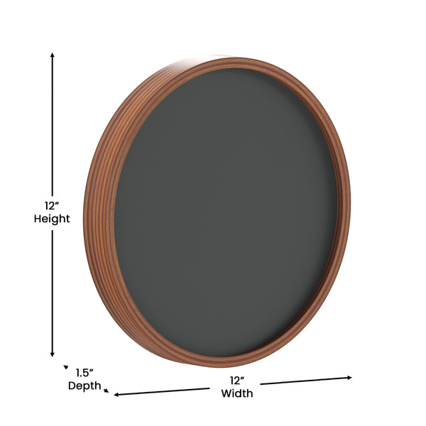 Rustic,12inch |#| Set of 2 Commercial Grade 12inch Round Rustic Framed Wall Mount Chalkboards