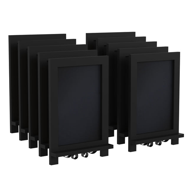 Canterbury Tabletop Magnetic Chalkboards Sign with Metal Scrolled Legs, Hanging Wall Chalkboards, Countertop Memo Board - View 1