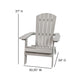 Gray |#| Indoor/Outdoor Gray Folding Adirondack Chairs with Gray Cushions - Set of 2