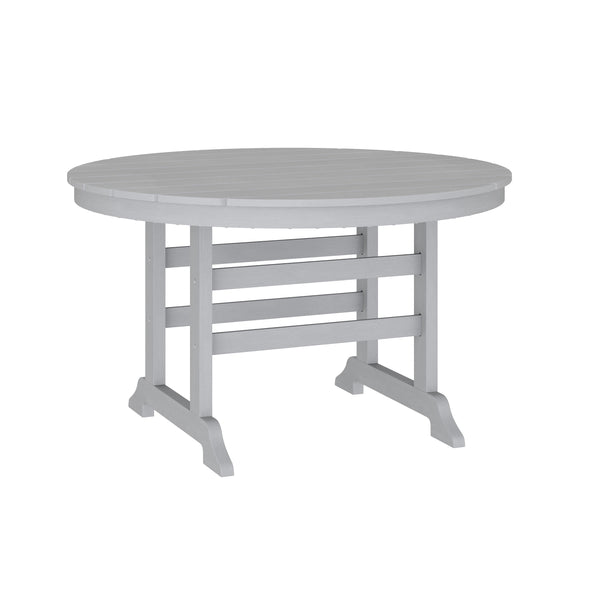 Gray |#| Commercial Grade Indoor-Outdoor 48" Round Adirondack Style Table in Black