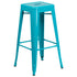 Commercial Grade 30" High Backless Metal Indoor-Outdoor Barstool with Square Seat