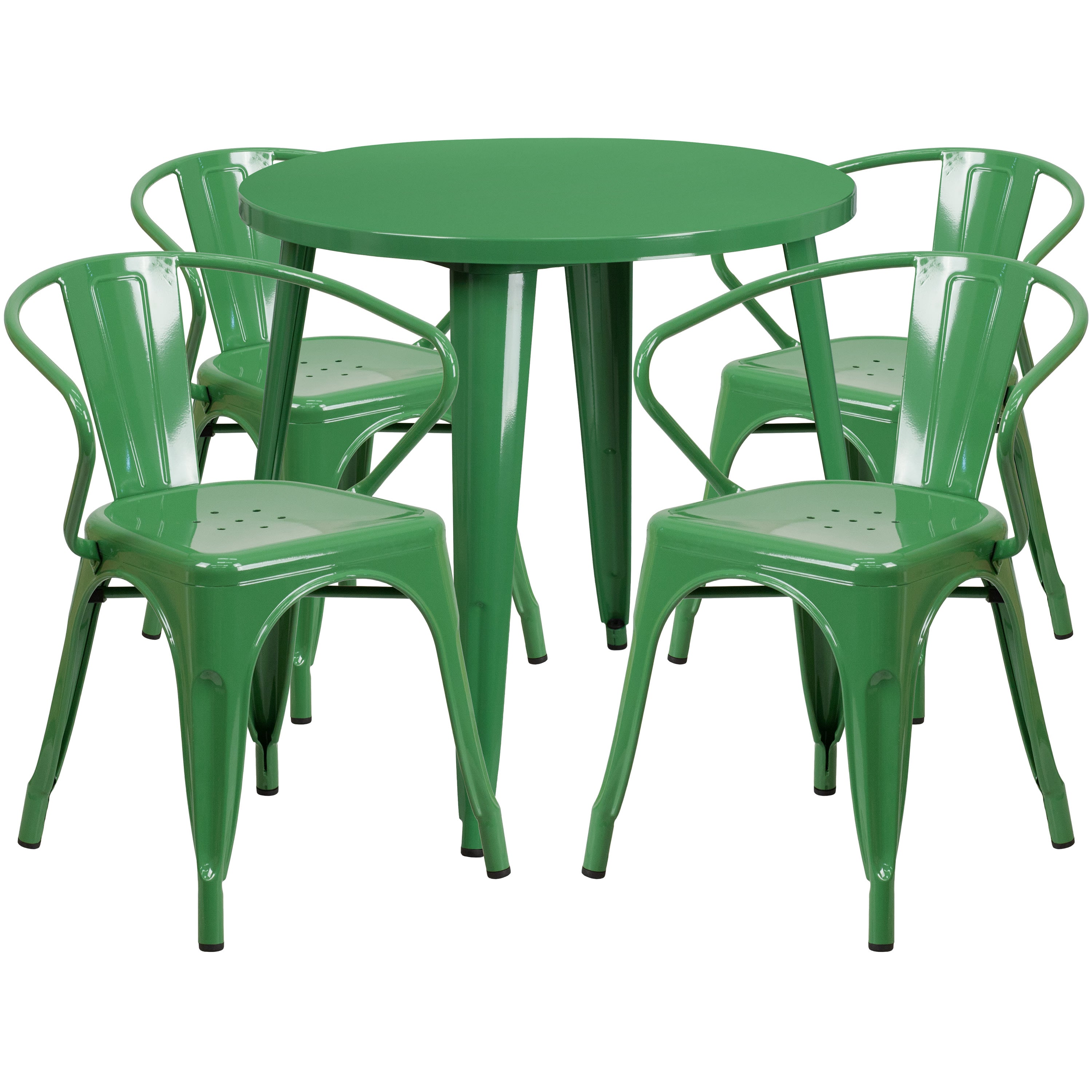 plastic garden table and 4 chairs
