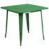 Commercial Grade 31.5" Square Metal Indoor-Outdoor Table