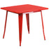 Commercial Grade 31.5" Square Metal Indoor-Outdoor Table