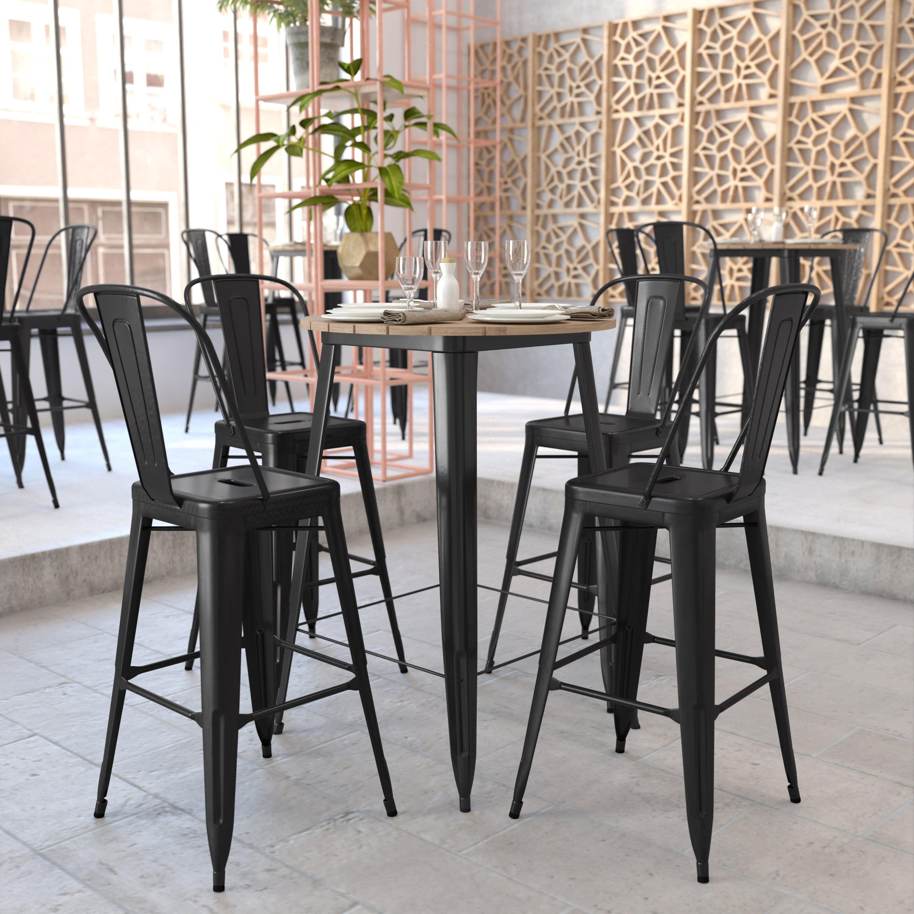 30 RD Patio Bar Top Table JJ T14623H 76 CTC Event Furniture