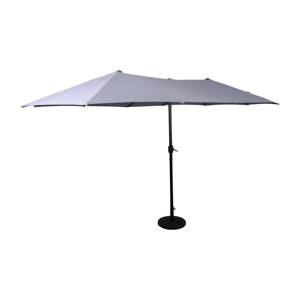 Flash Furniture 15 ft. Elizabeth Commercial Grade Triple Head Patio Umbrella with Crank & Easy Lift Functionality Tan