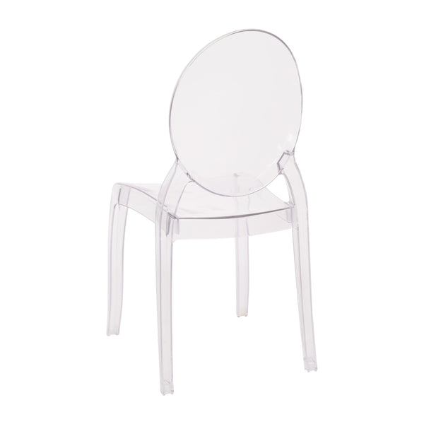 Extra Wide Polycarbonate All-Weather Transparent Crystal Ghost Banquet Chair