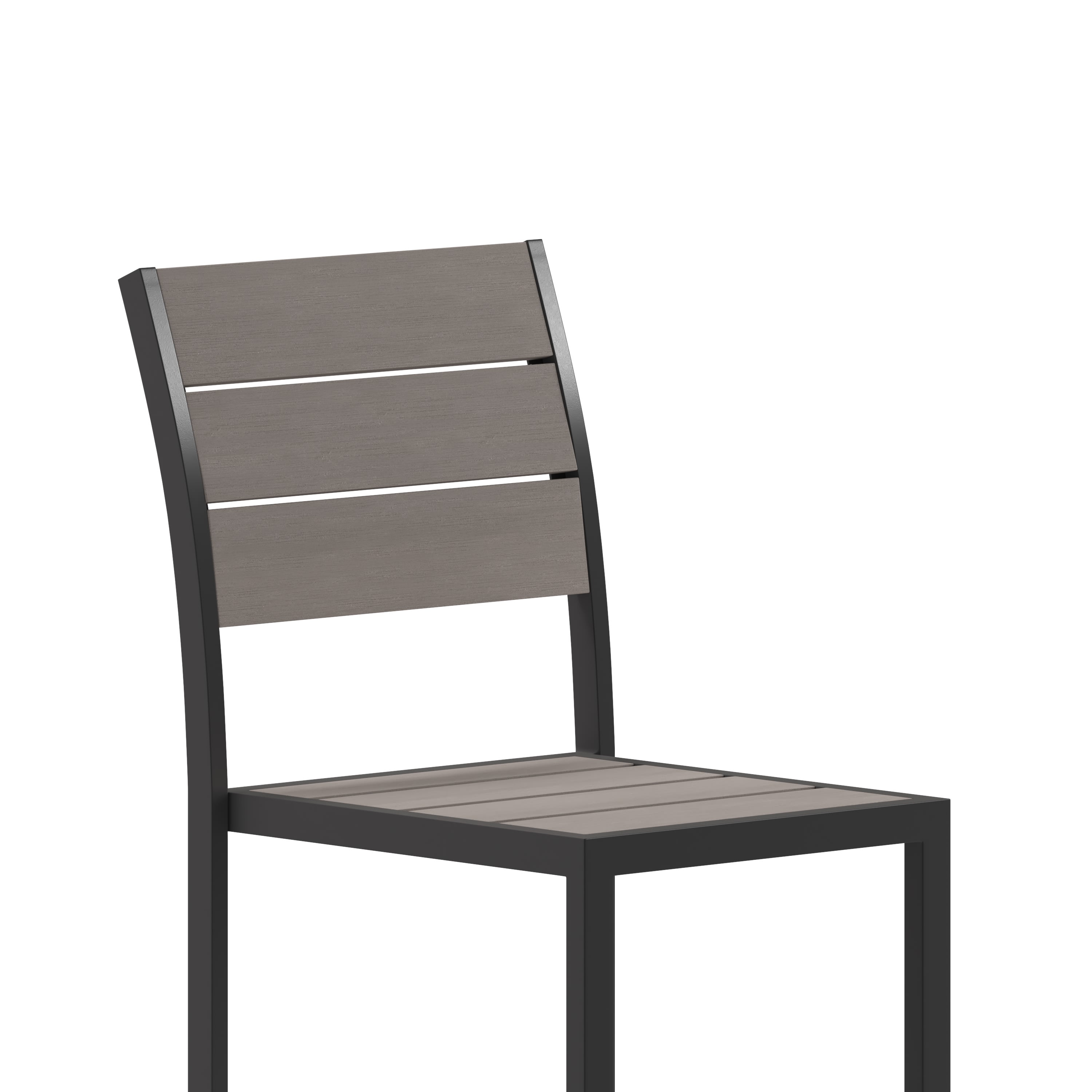 Stackable armless patio on sale chairs