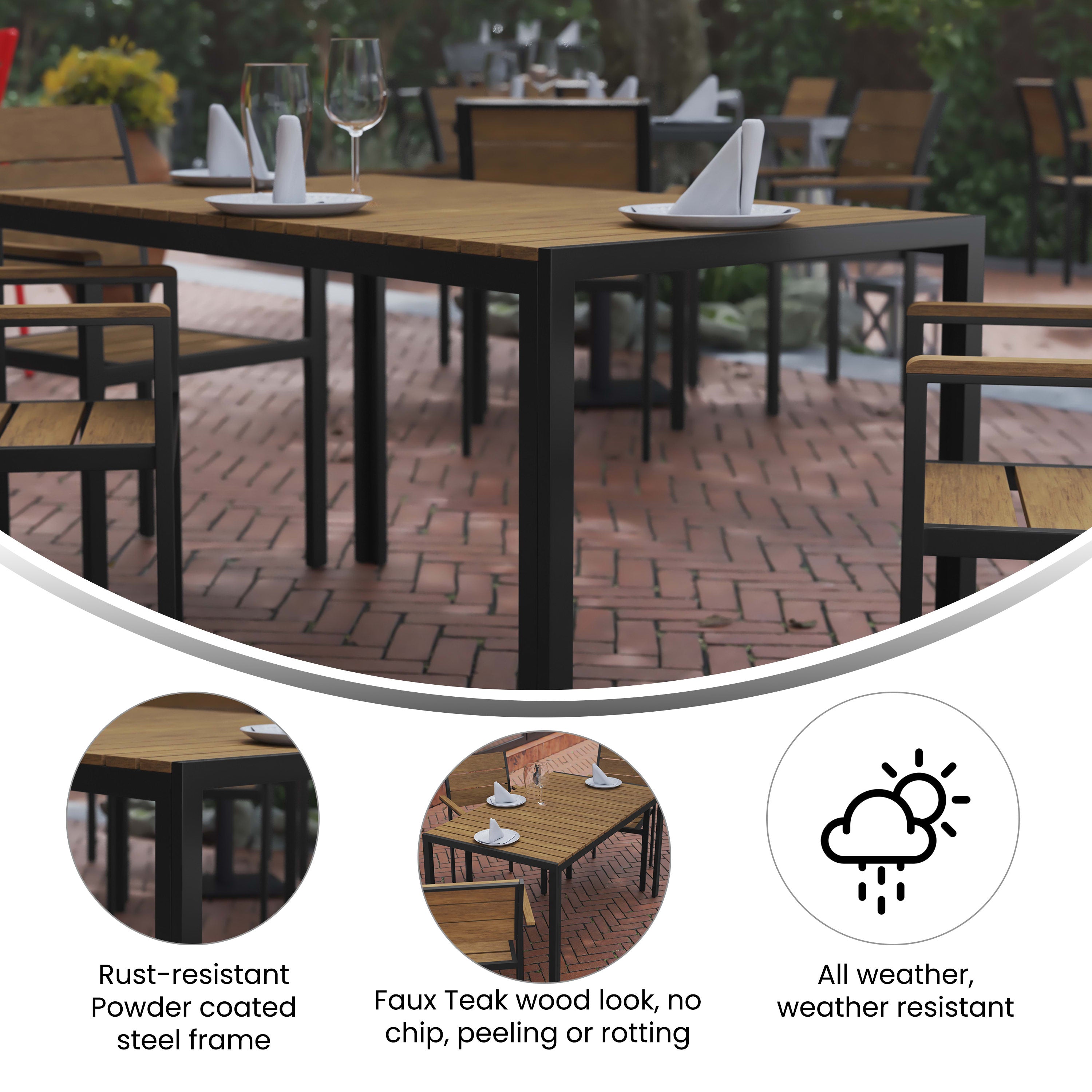 X frame outdoor dining table new arrivals