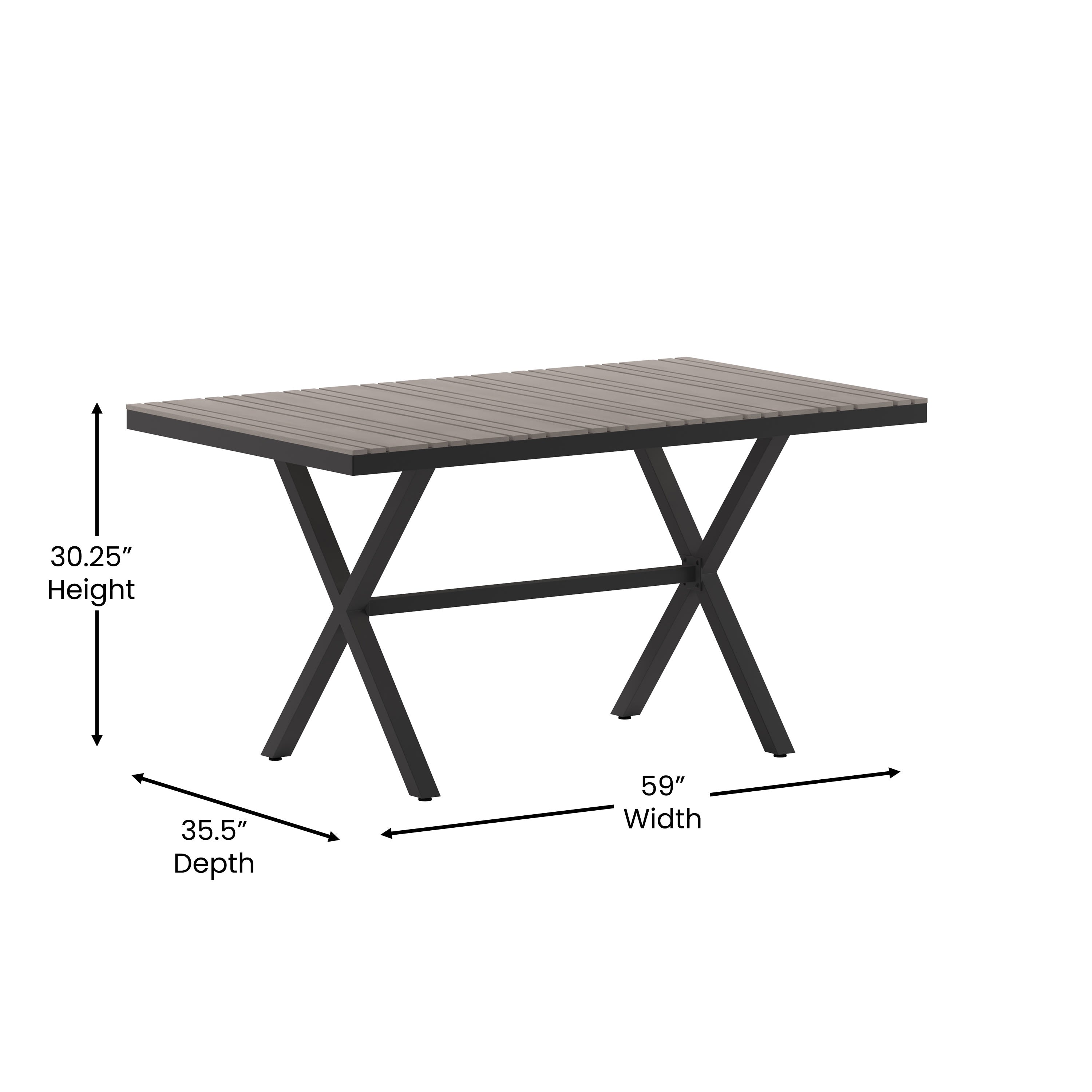 X Frame Patio Table SB TB288 CTC Event Furniture