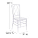 Crystal Ice Stacking Chair with Designer Back - Event Stack Chair - UV Resistant