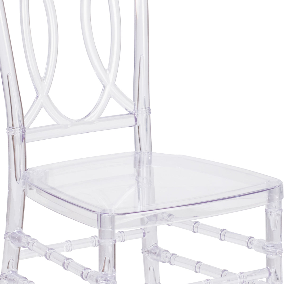 Crystal Ice Stacking Chair with Designer Back - Event Stack Chair - UV Resistant