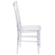 Crystal Ice Stacking Chair with Designer Back - Event Stack Chair - UV Resistant