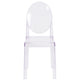 Ghost Chair with Oval Back in Transparent Crystal - Wedding Chairs