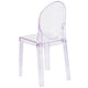 Ghost Chair with Oval Back in Transparent Crystal - Wedding Chairs
