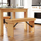 Light Natural |#| 40" x 12" Light Natural Solid Pine Folding Farm Bench