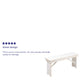 Antique Rustic White |#| 40" x 12" Antique Rustic White Solid Pine Folding Farm Bench - Portable Bench