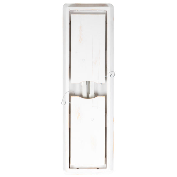 Antique Rustic White |#| 40" x 12" Antique Rustic White Solid Pine Folding Farm Bench - Portable Bench