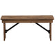 Antique Rustic |#| 40" x 12" Antique Rustic Solid Pine Folding Farm Bench