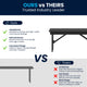 Black Wash |#| 40" x 12" Antique Solid Pine Farmhouse Folding Bench in Black Wash