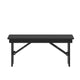 Black Wash |#| 40" x 12" Antique Solid Pine Farmhouse Folding Bench in Black Wash