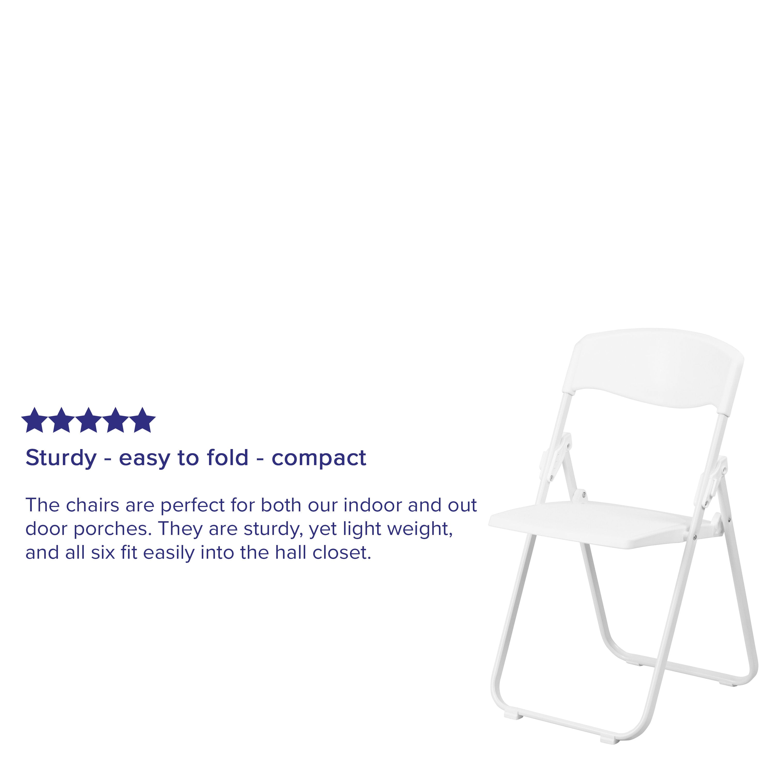 Heavy duty folding store chairs 500 lbs