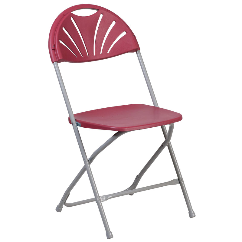 Flash Furniture Hercules Series Plastic Fan Back Folding Chair