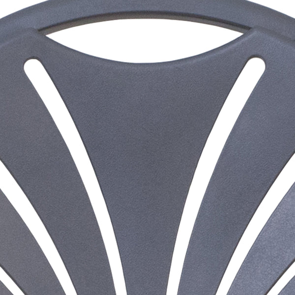 Black |#| 650 lb. Capacity Black Plastic Fan Back Folding Chair-Commercial & Event Chairs