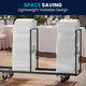 White |#| 650 lb. Capacity White Plastic Fan Back Folding Chair-Commercial & Event Chairs