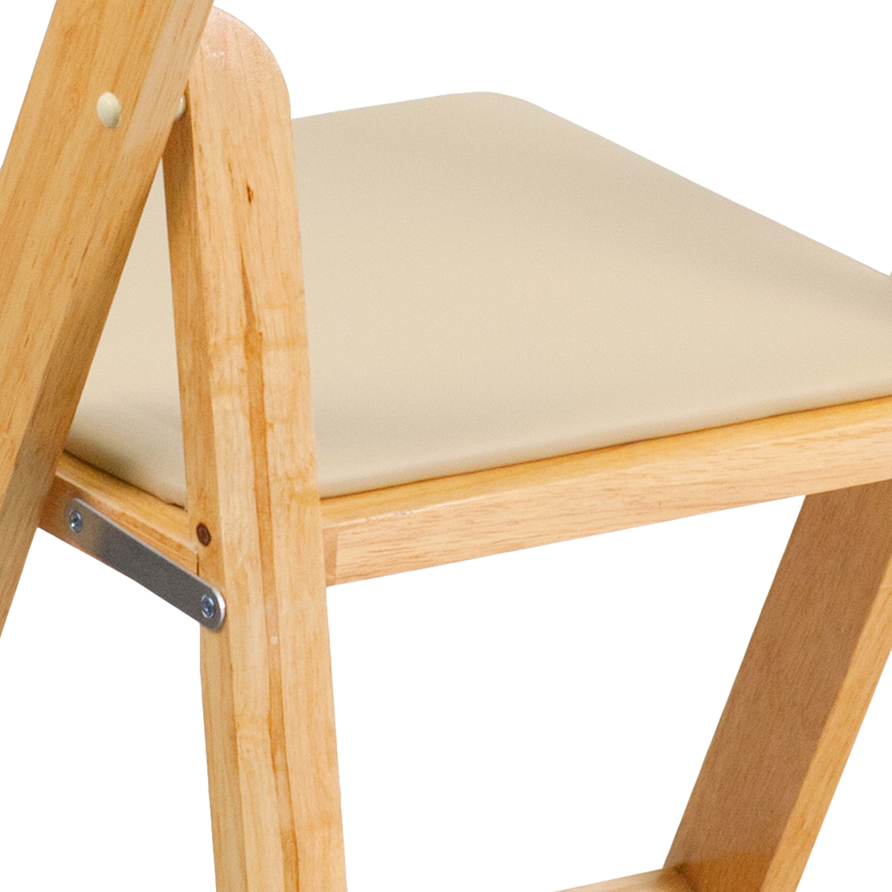 Wood folding chairs discount with padded seats