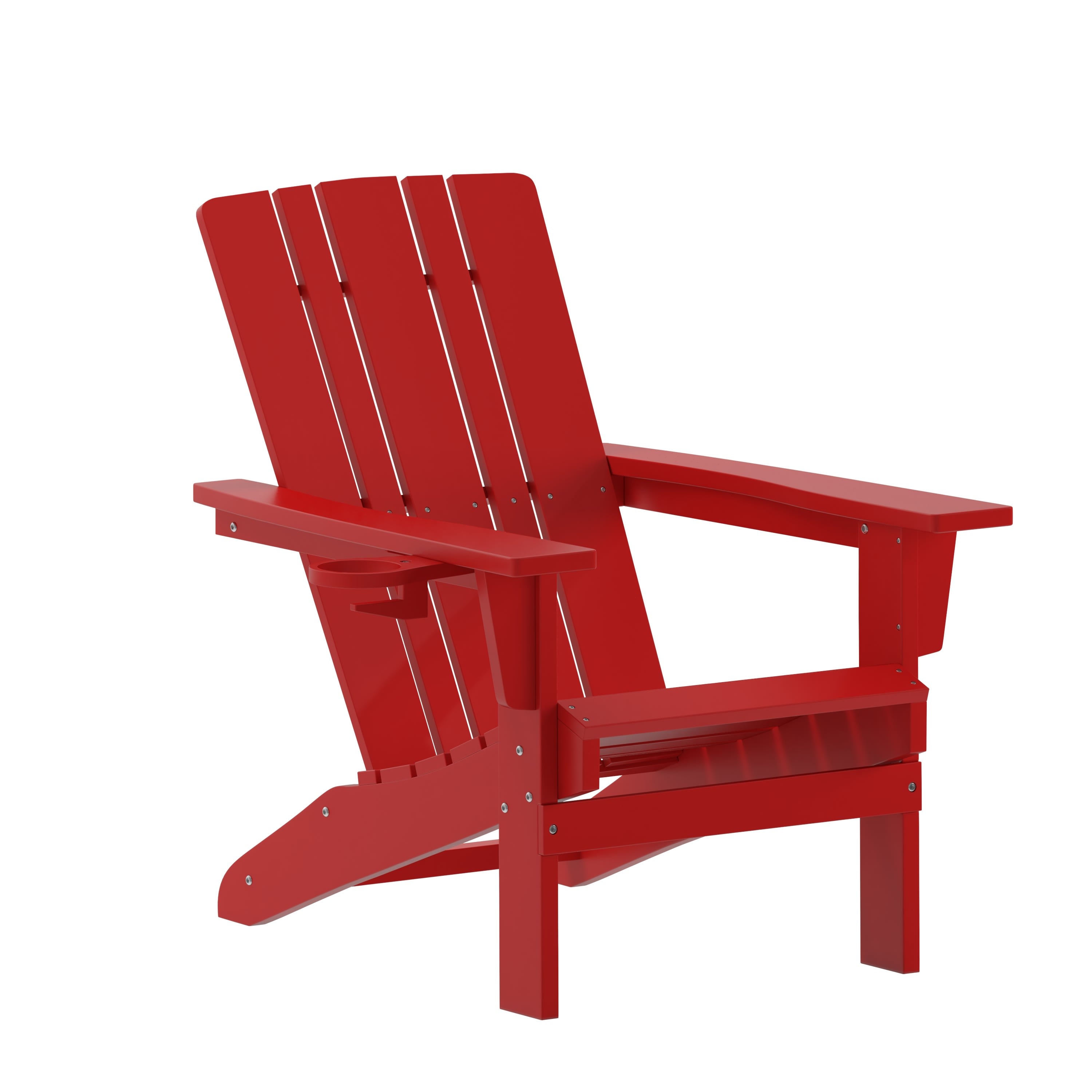 Resin adirondack chair with cup holder top