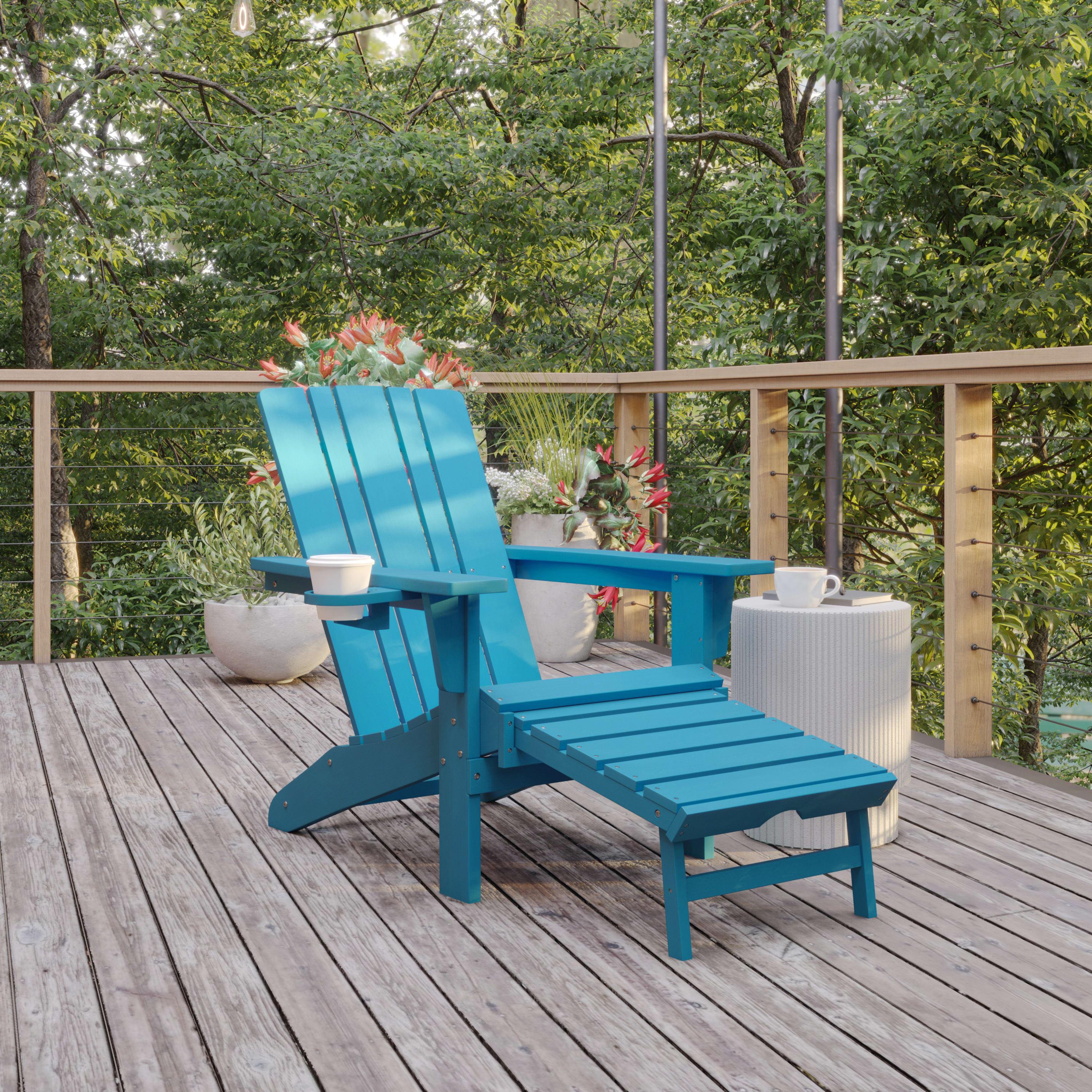 Outdoor chair with pull out ottoman sale
