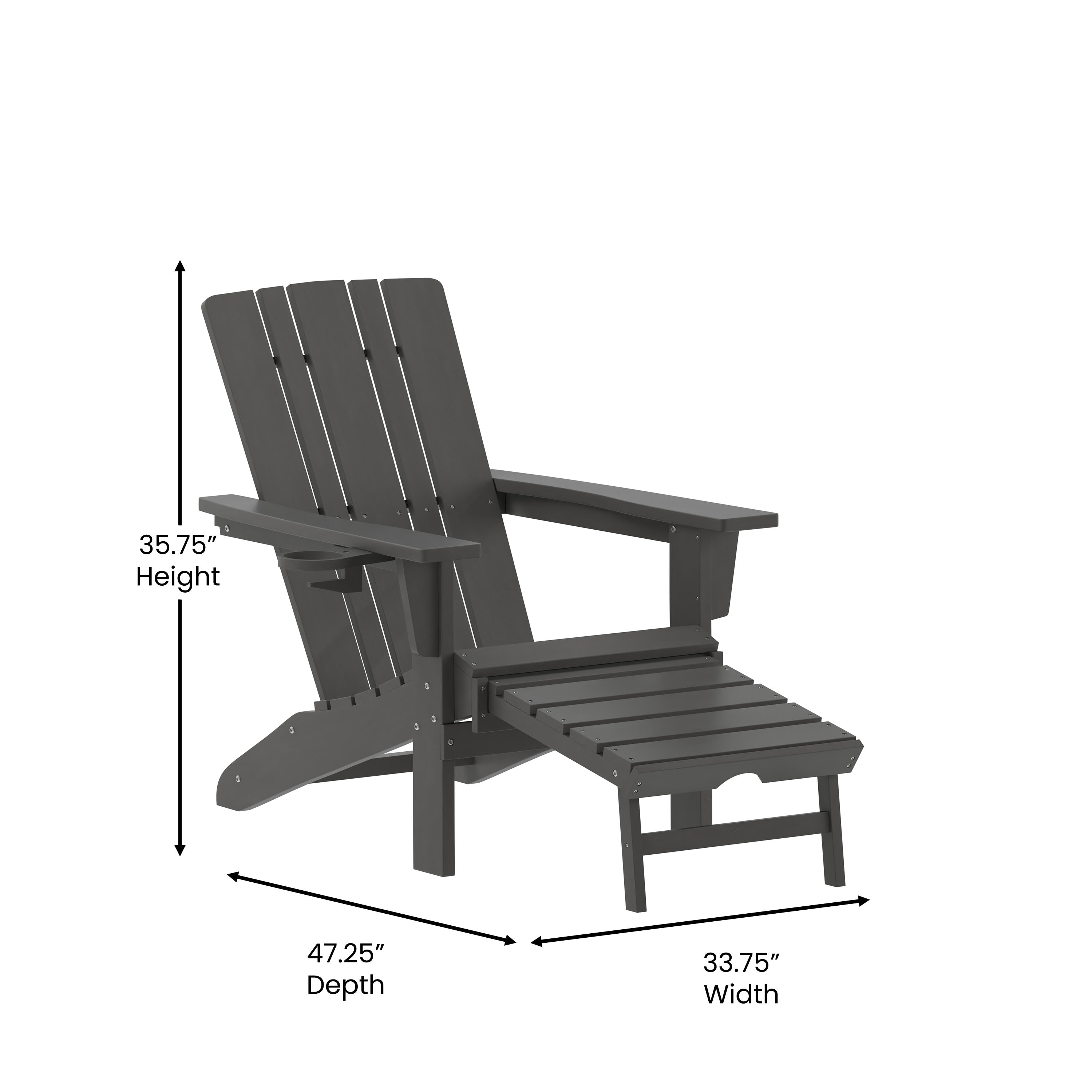 Patio Ottoman Chair Cupholder LE HMP 1045 110 CTC Event Furniture