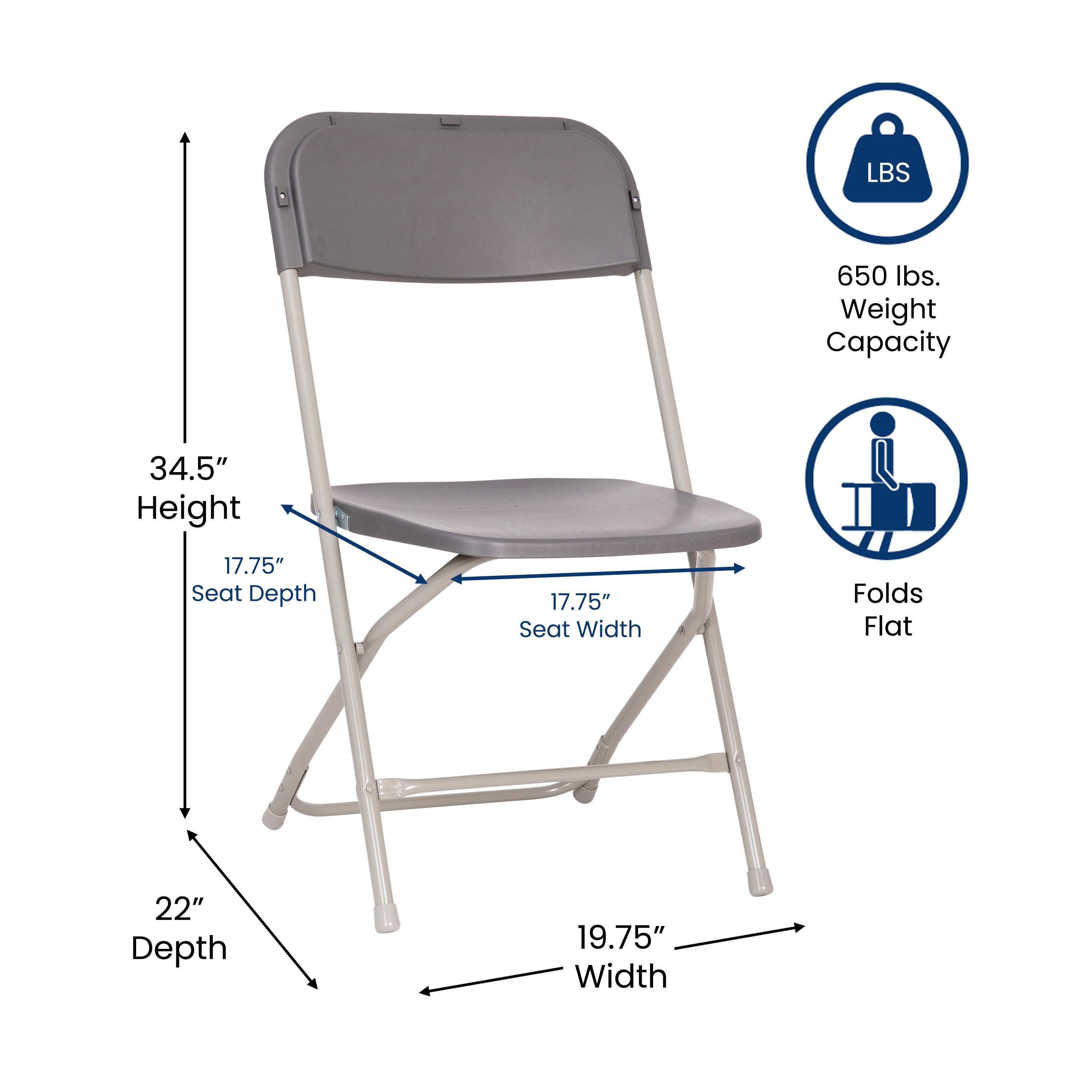 Height of folding chair outlet