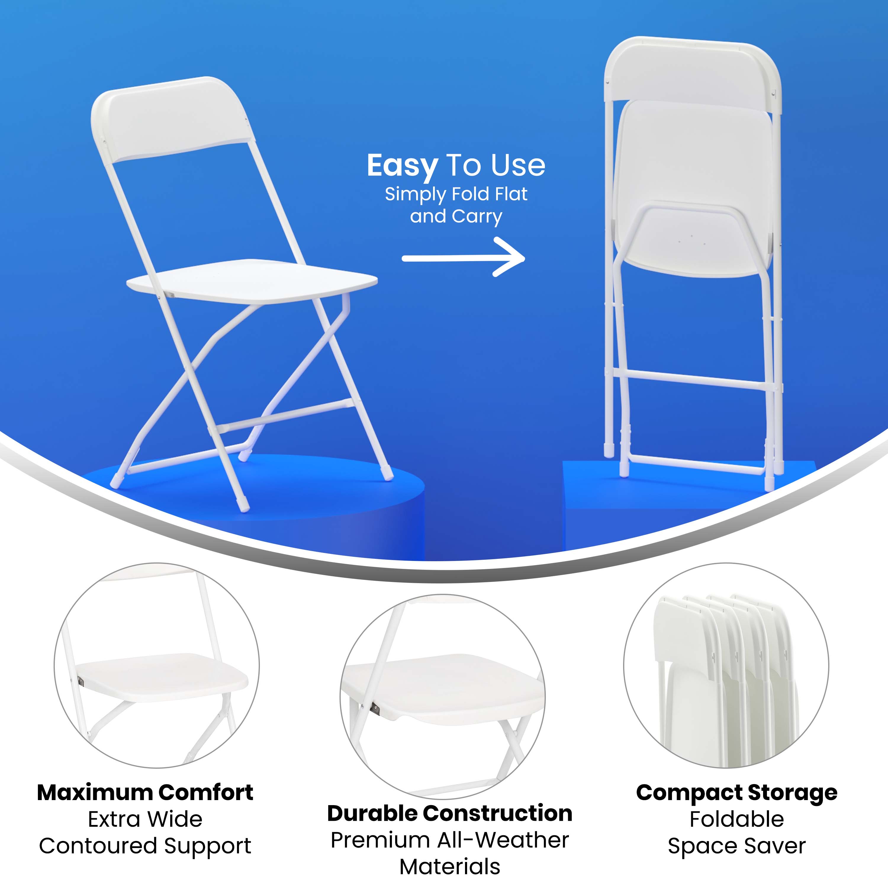 Big best sale plastic chairs