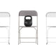 Gray |#| Spacious & Contoured Commercial Wide & Tall Gray Plastic Folding Chair
