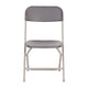 Gray |#| Spacious & Contoured Commercial Wide & Tall Gray Plastic Folding Chair