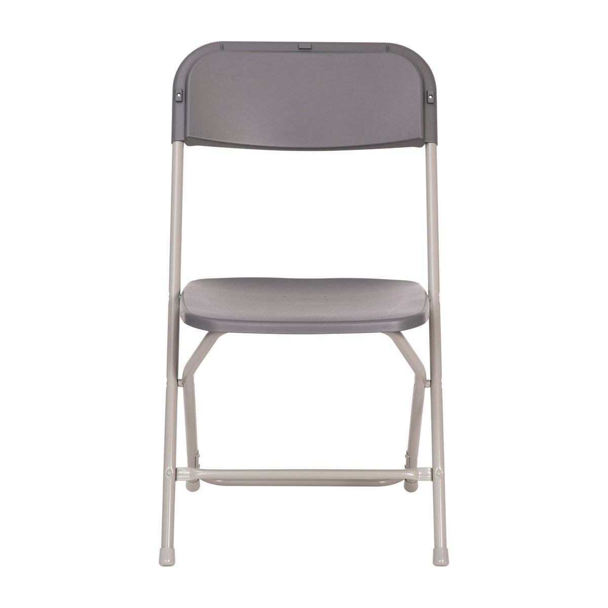 Gray |#| Spacious & Contoured Commercial Wide & Tall Gray Plastic Folding Chair