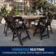Red Mahogany |#| Folding Chair - Red Mahogany Resin - 800LB Weight Capacity - Vinyl Seat