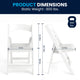 White |#| Folding Chair - White Resin - 800LB Weight Capacity - Vinyl Seat