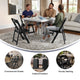 Black |#| Folding Chair - Black Resin - 800LB Weight Capacity - Vinyl Seat