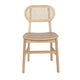 Natural |#| 2 Pack Commercial Cane Rattan Event Chairs - Wood Backs and Seats-Natural