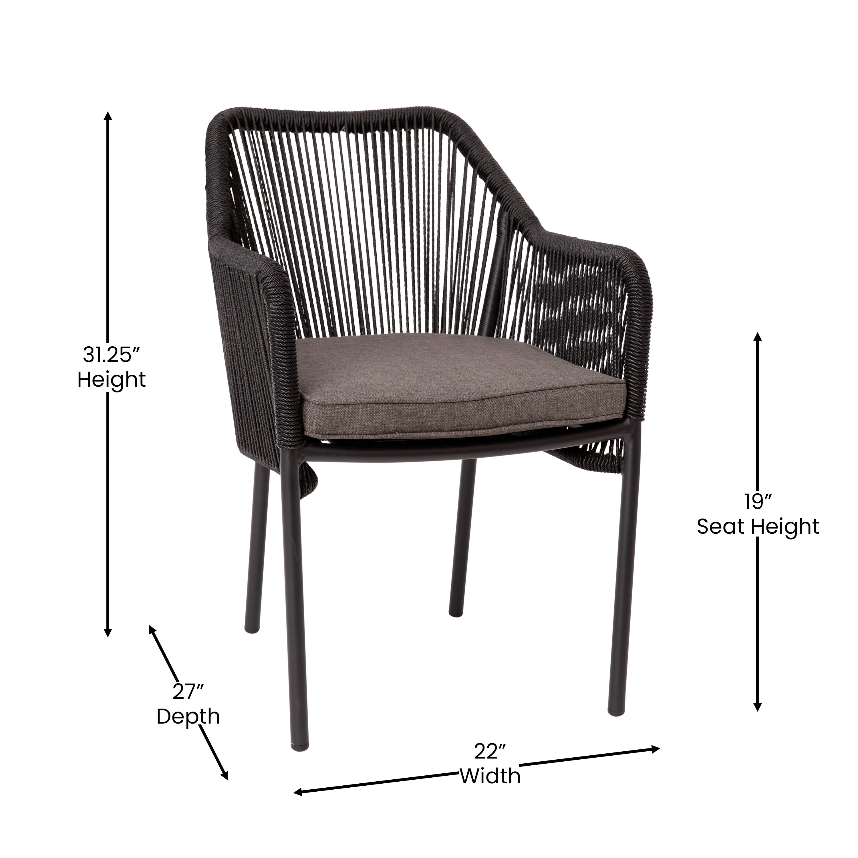 Woven discount stack chair