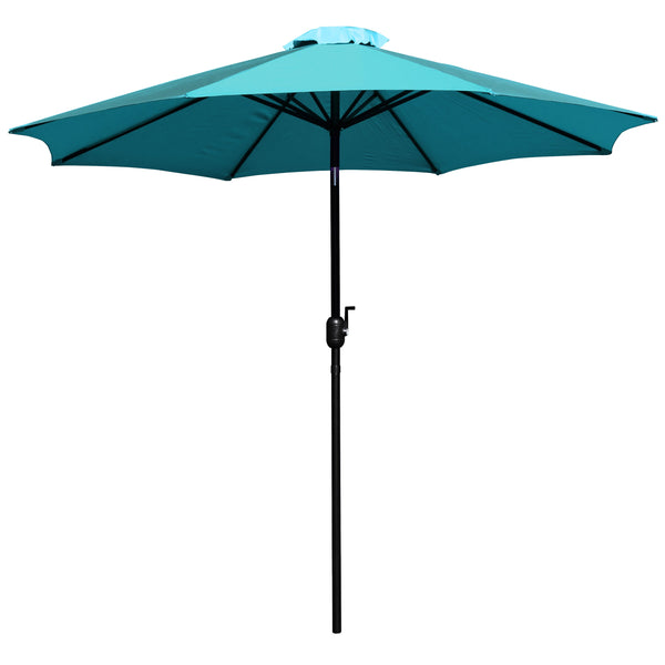 15 ft round patio umbrella Flash Furniture Navy 9 ft Round Umbrella - 1.5" Diameter Aluminum Pole
