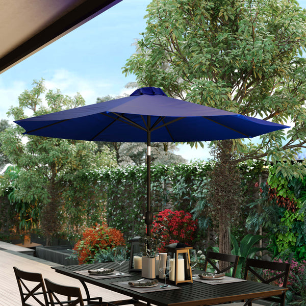 Flash Furniture 9' Round Umbrella with 1.5 Flash Furniture 9' Round Umbrella with 1.5